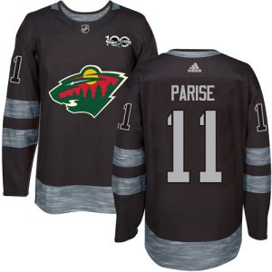 Herren Minnesota Wild Eishockey Trikot Zach Parise #11 Authentic Schwarz 1917-2017 100th Anniversary